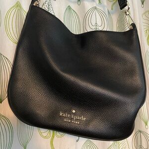 Kate Spade Lexy Black Pebbled Leather Zipper Closure Shoulder Bag